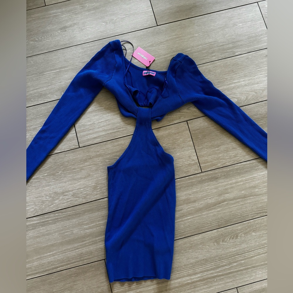 Edikted long sleeve cutout dress